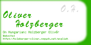oliver holzberger business card