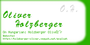 oliver holzberger business card